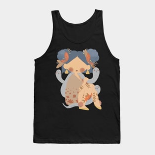 Cute Minimalistic Geisha Design | Handmade Geisha Design | Digitally Illustrated Design Tank Top